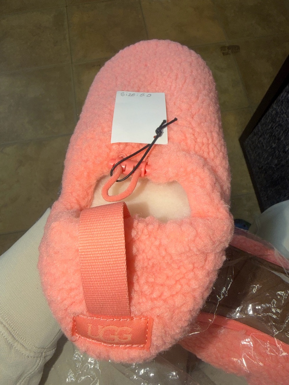 UGG Plush Sherpa Slide - Coral